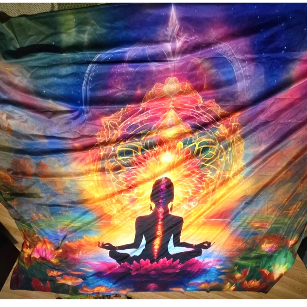 Vibrant Meditation Wall Tapestry New Without Package